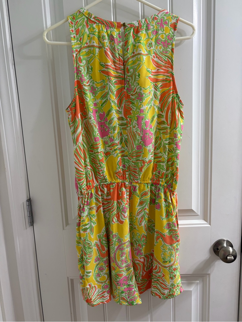 Lilly Pulitzer Target Challis Romper Happy Place Sz M Summer Resort Vacation - Picture 8 of 10